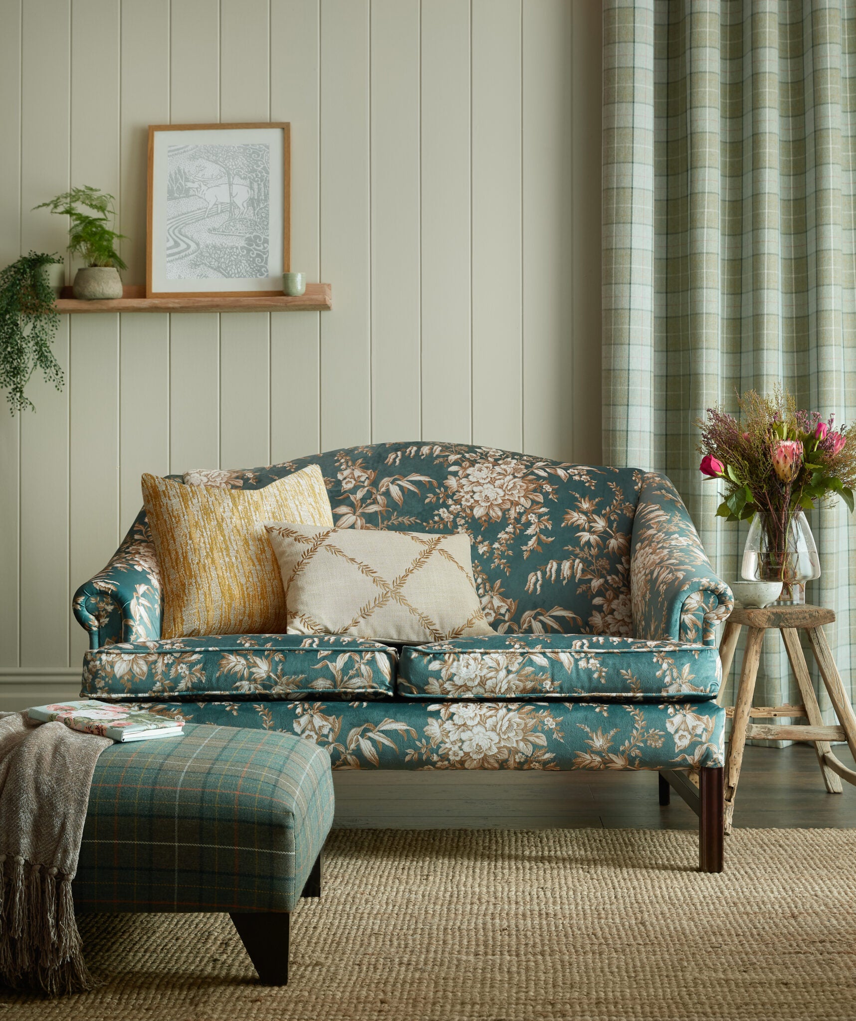 La Pennorth Fabric by Laura Ashley in Amber