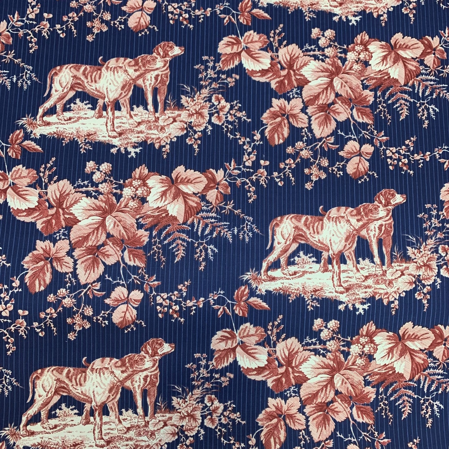 Schumacher Sherbrooke Dog Toile Midnight Designer Fabric