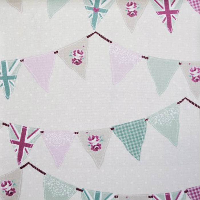 Bunting Curtain Fabric Pink