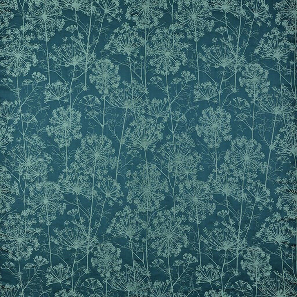 Clarissa Hulse Fennel Flower Jacquard Curtain Fabric – Yellow Ochre, Heavyweight UK Made