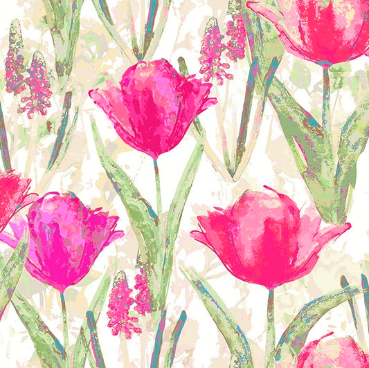 Chess Designs Tulips Fuchsia