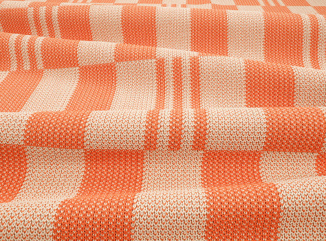 Kirkby Design Checkerboard Knit Tangelo